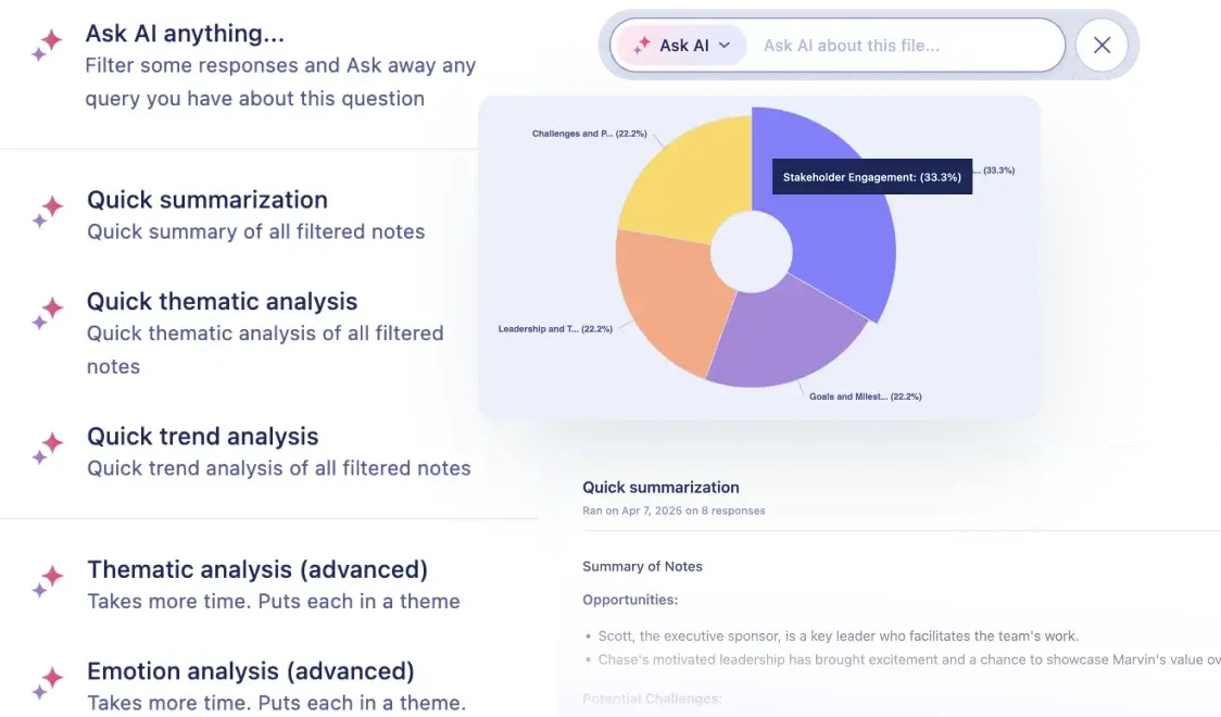 analyzing notes or files with ask ai from analyze section